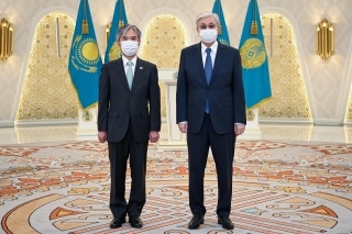 山田大使の信任状捧呈 在カザフスタン共和国日本国大使館